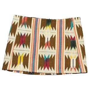 Sezane Ikat Print Micro Mini Skirt - size 38 (US 6)